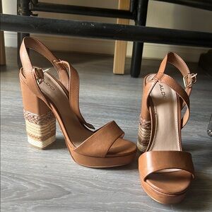 Aldo Calithradia Women's Tan Platform Sandals